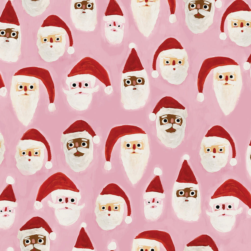 Gift Wrap Sheets - Stressed Santas - Set of 5