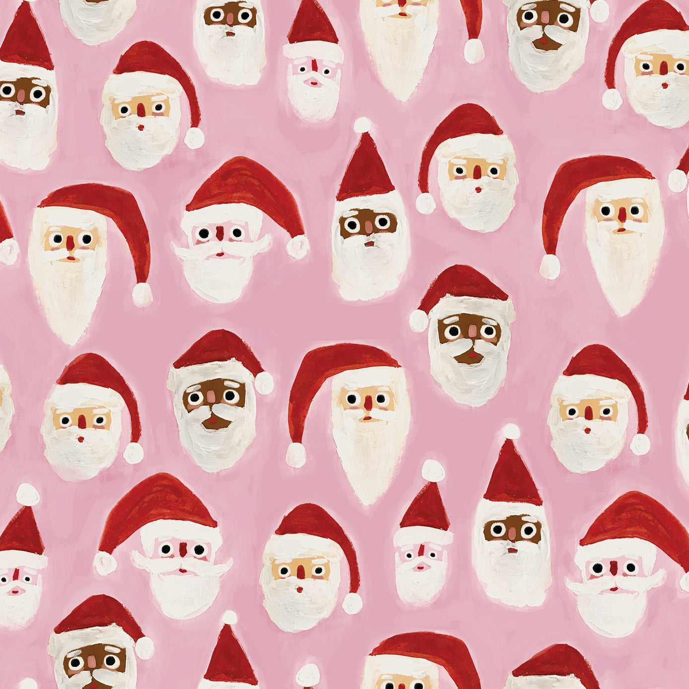 Gift Wrap Sheets - Stressed Santas - Set of 5